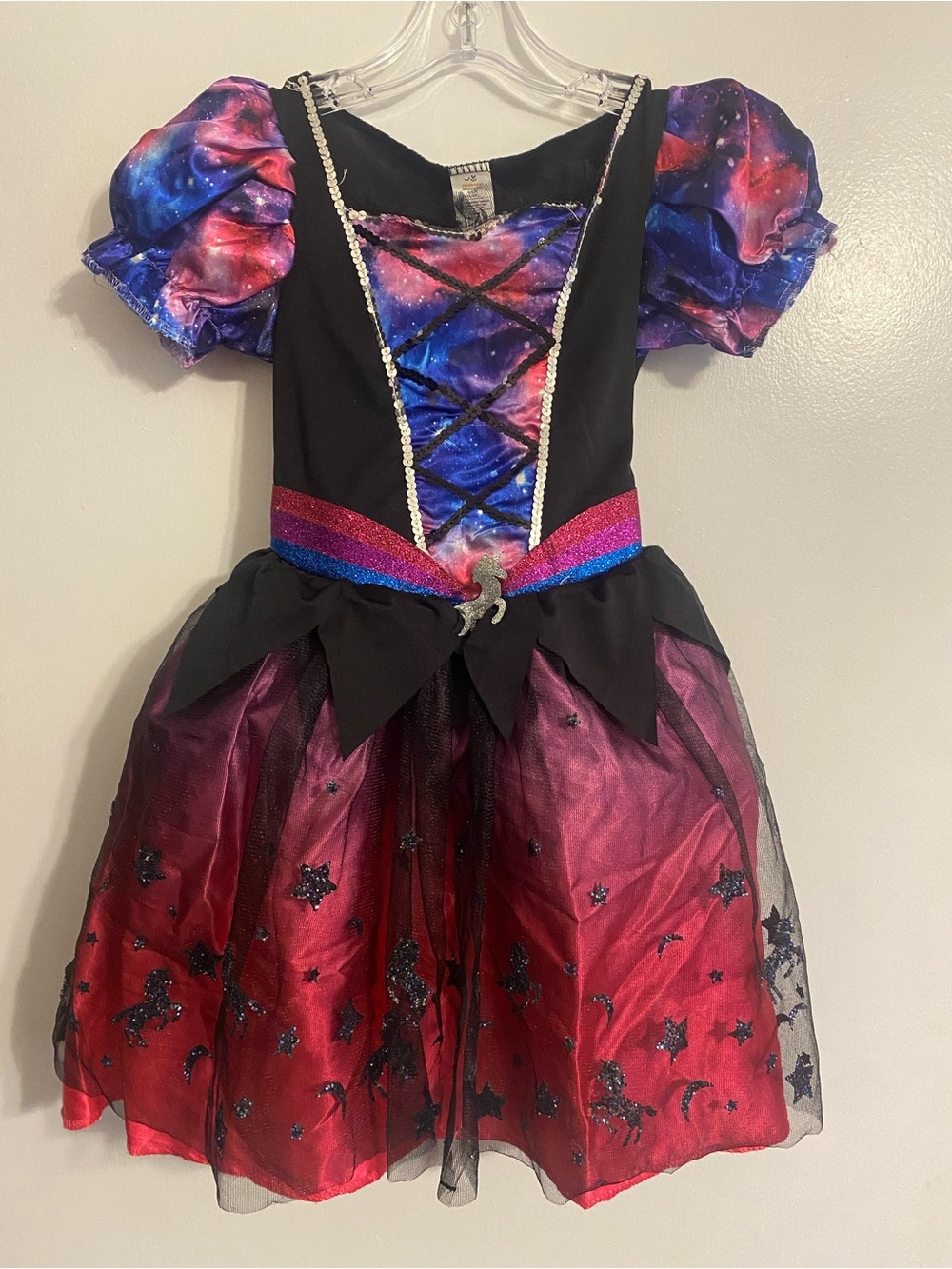 Way to Celebrate Girl’s Galaxy Unicorn Witch Costume- Size S (size 6)